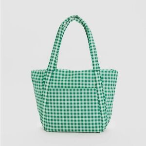 NWT Baggu Green Gingham Mini Cloud Bag